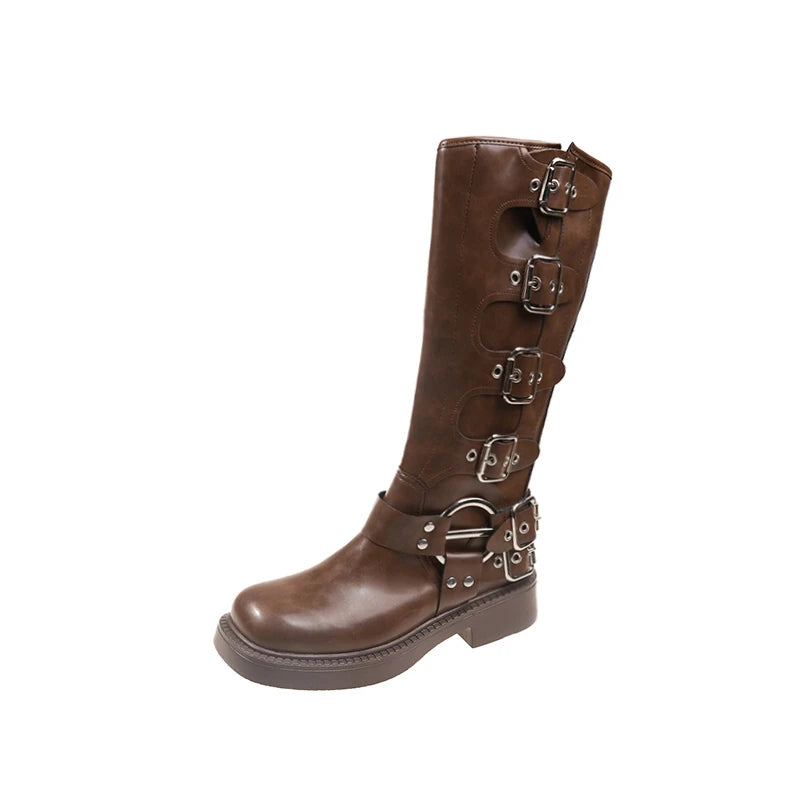 Women's Classy Vintage Side-Buckle Boots