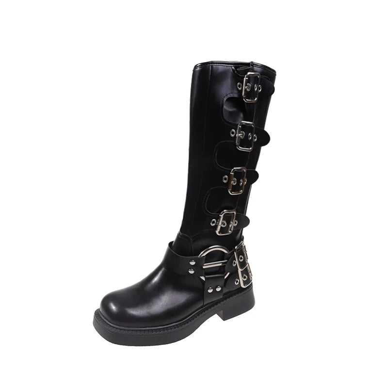 Women's Classy Vintage Side-Buckle Boots