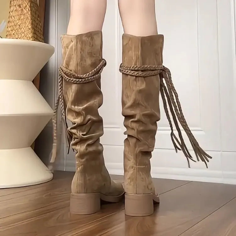 Women's Soft Vintage Tassel Boots