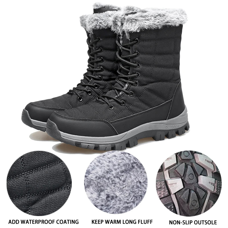 Men's Warm Winter Hiking Boots
