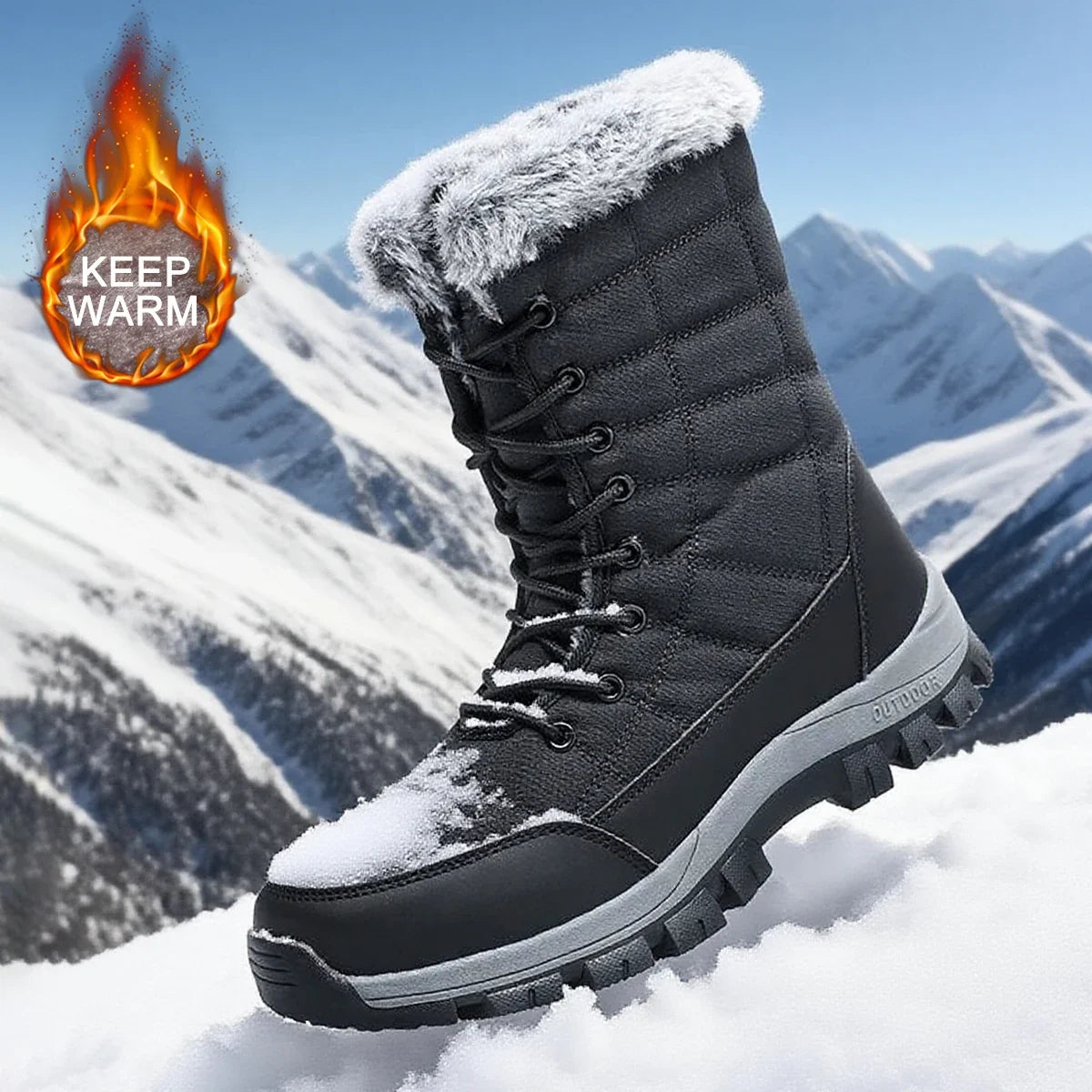 Men's Warm Winter Hiking Boots