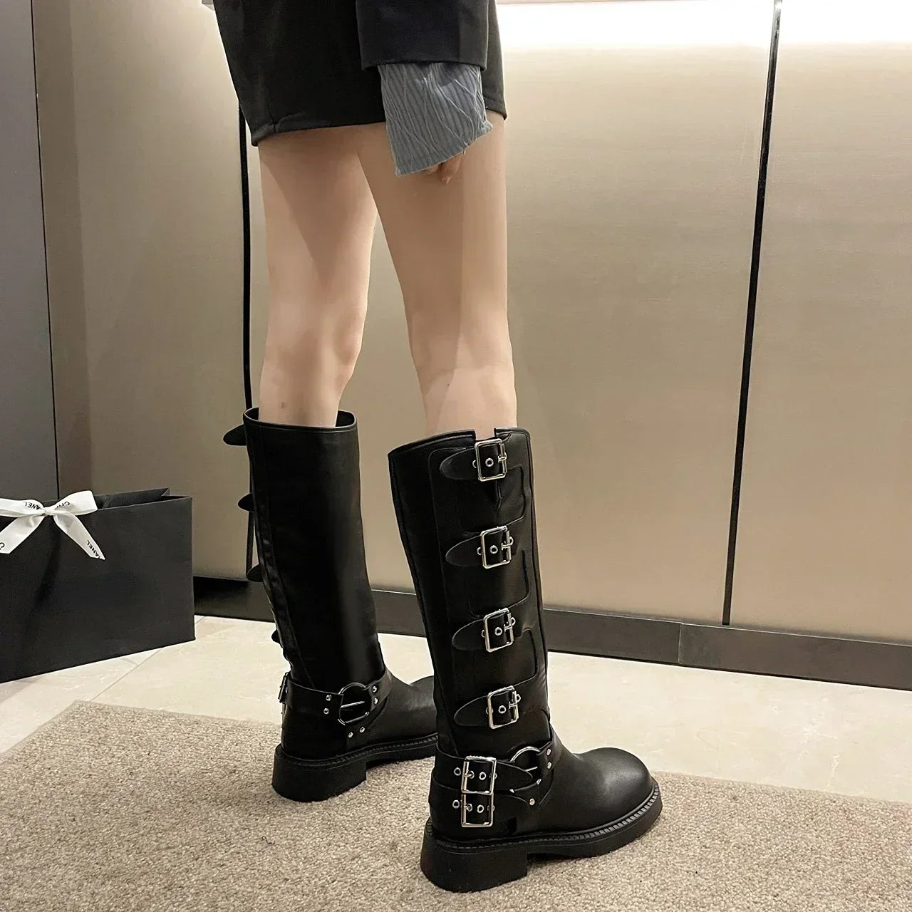 Women's Classy Vintage Side-Buckle Boots